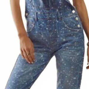 We The Free Blue Speckled Jumpsuit